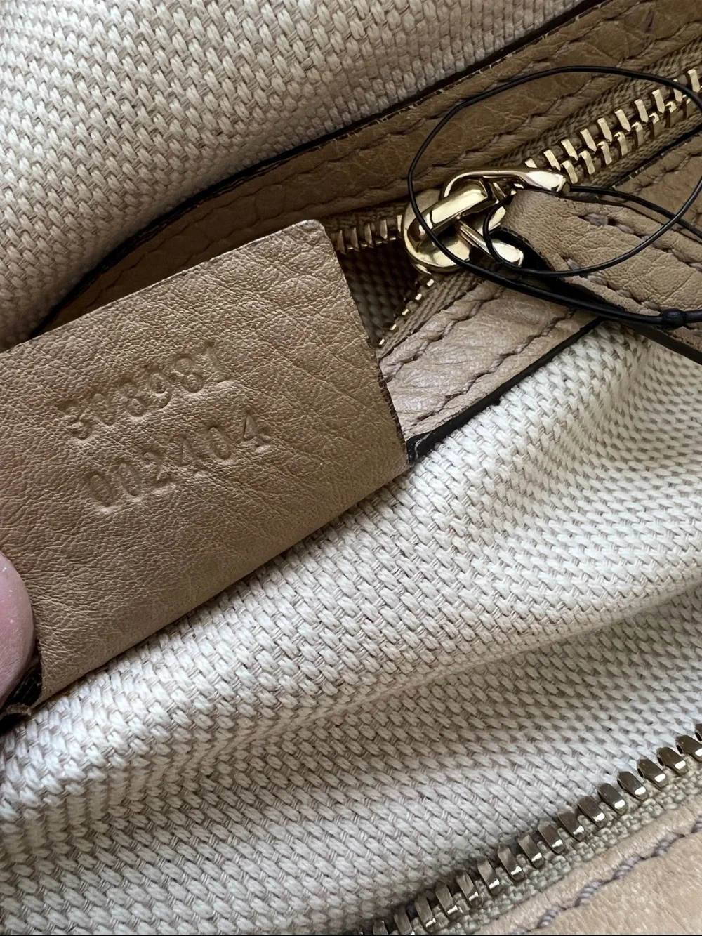 Gucci Soho Leather Hobo Bag in Metallic Taupe
